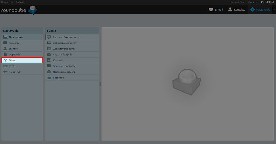 Filtre v Roundcube