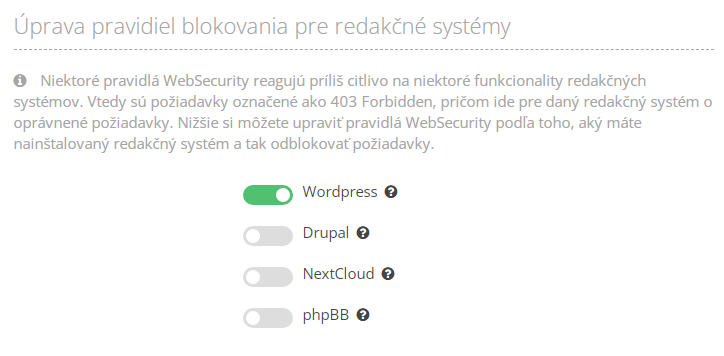 Úprava pravdiel blokovania pre WordPress