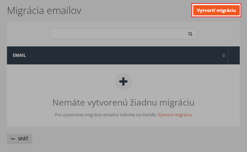 Ako vytvoriť migráciu emailu