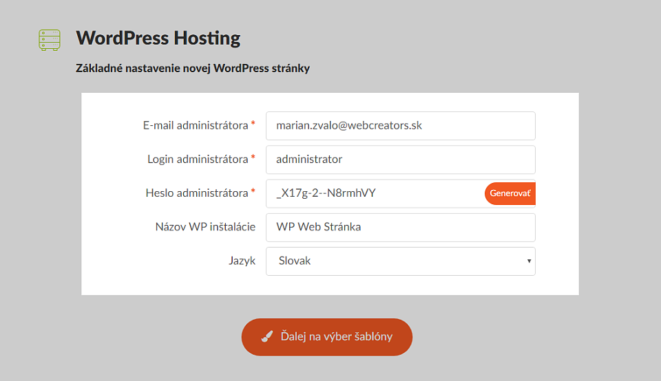 WordPress hosting