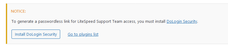 Vytvorenie prístupu pre LiteSpeed Support Team v LiteSpeed Cache plugine