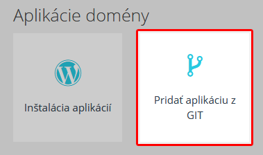 Pripojiť aplikaciu z GIT