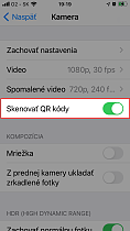 Skenovať QR Kódy