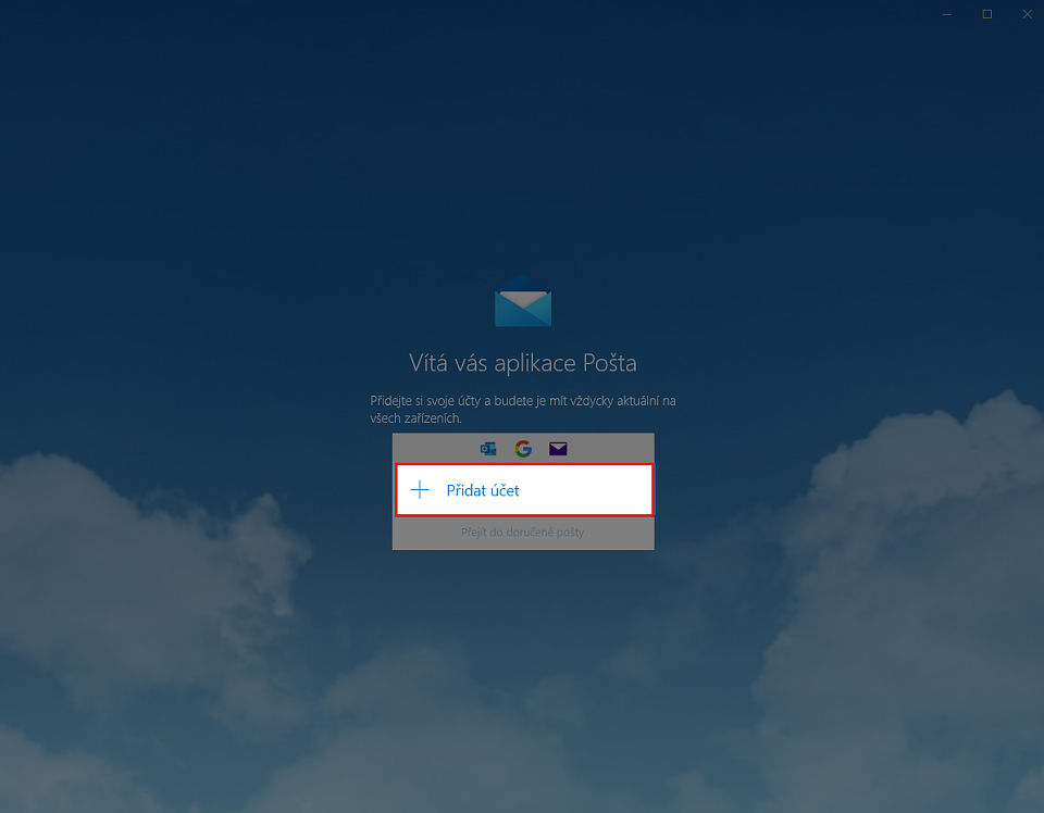 Pridať emailový účet