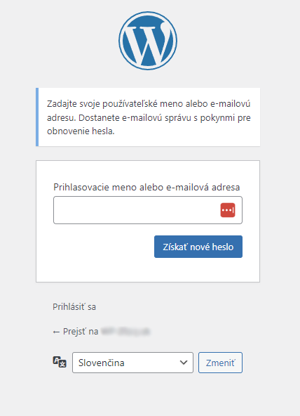 Reset hesla do WordPress administrácie