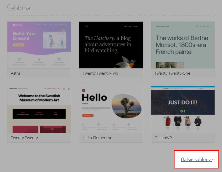 Prezrieť dálšie WordPress šablóny