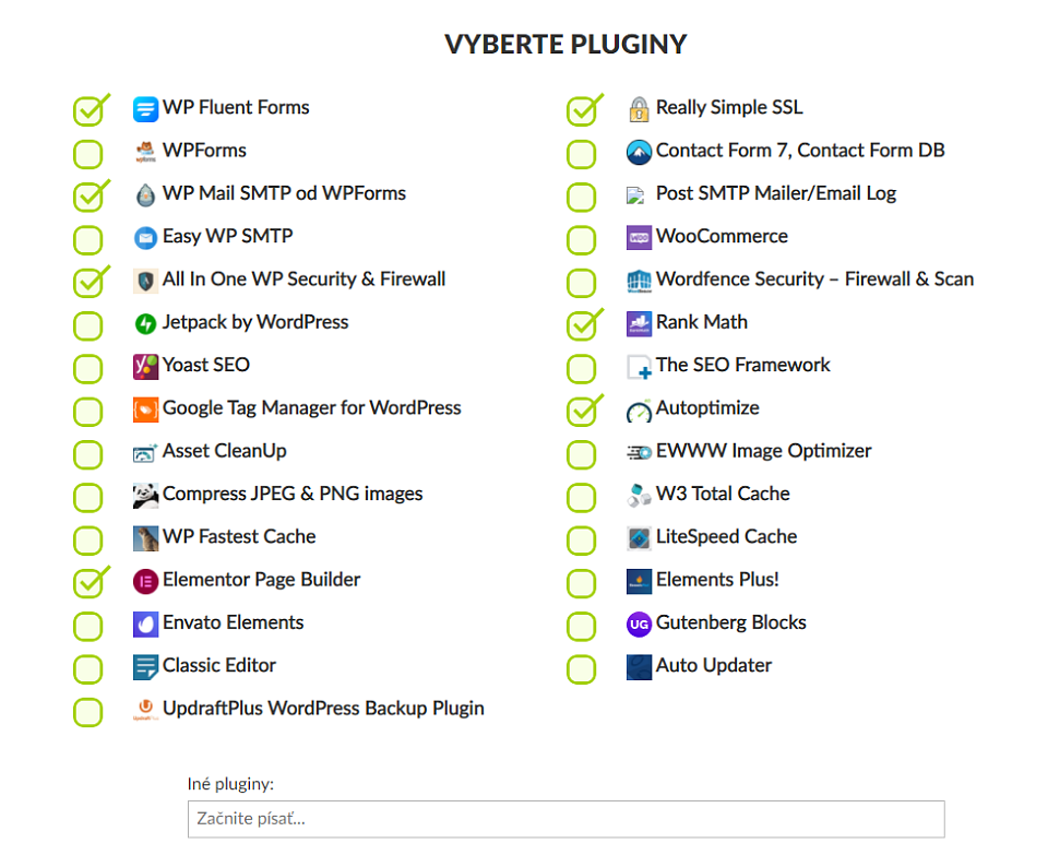 Výber WordPress pluginov