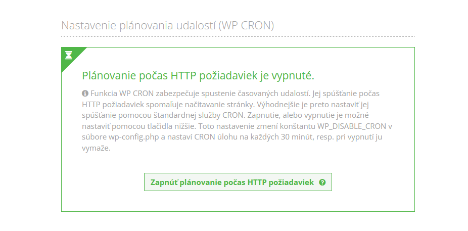 Zapnutý WP-CRON cez príkazový riadok