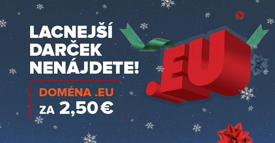 Najlacnejšie domény .eu za 2,50 EUR