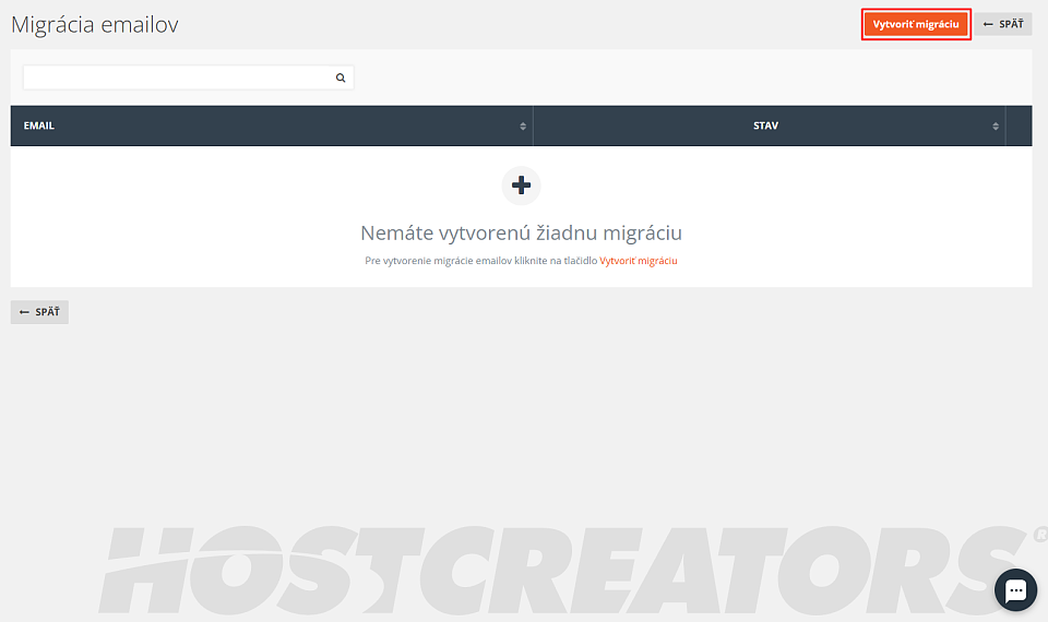 Ako vytvoriť migráciu emailu