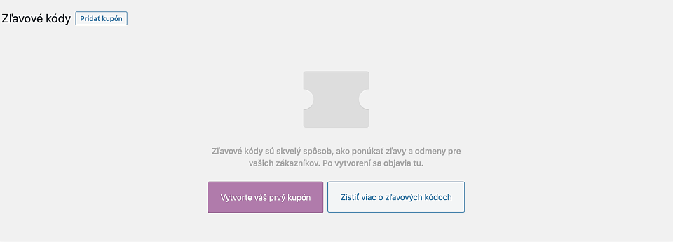 Zľavové kódy vo WooCommerce