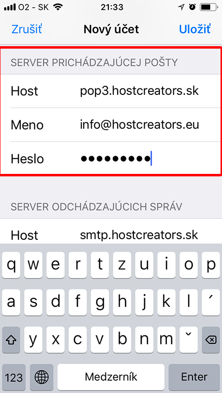 Server prichádzajúcej pošty