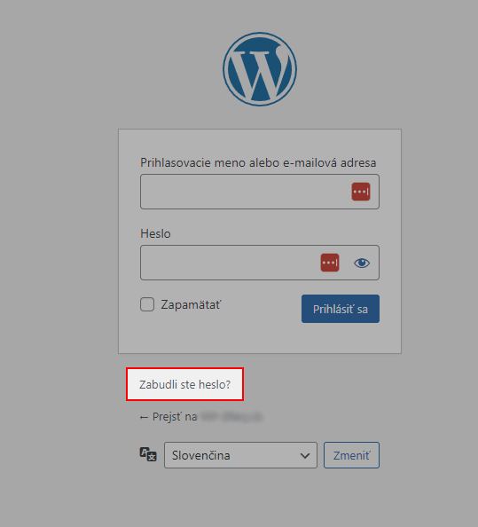 Zabudnuté heslo